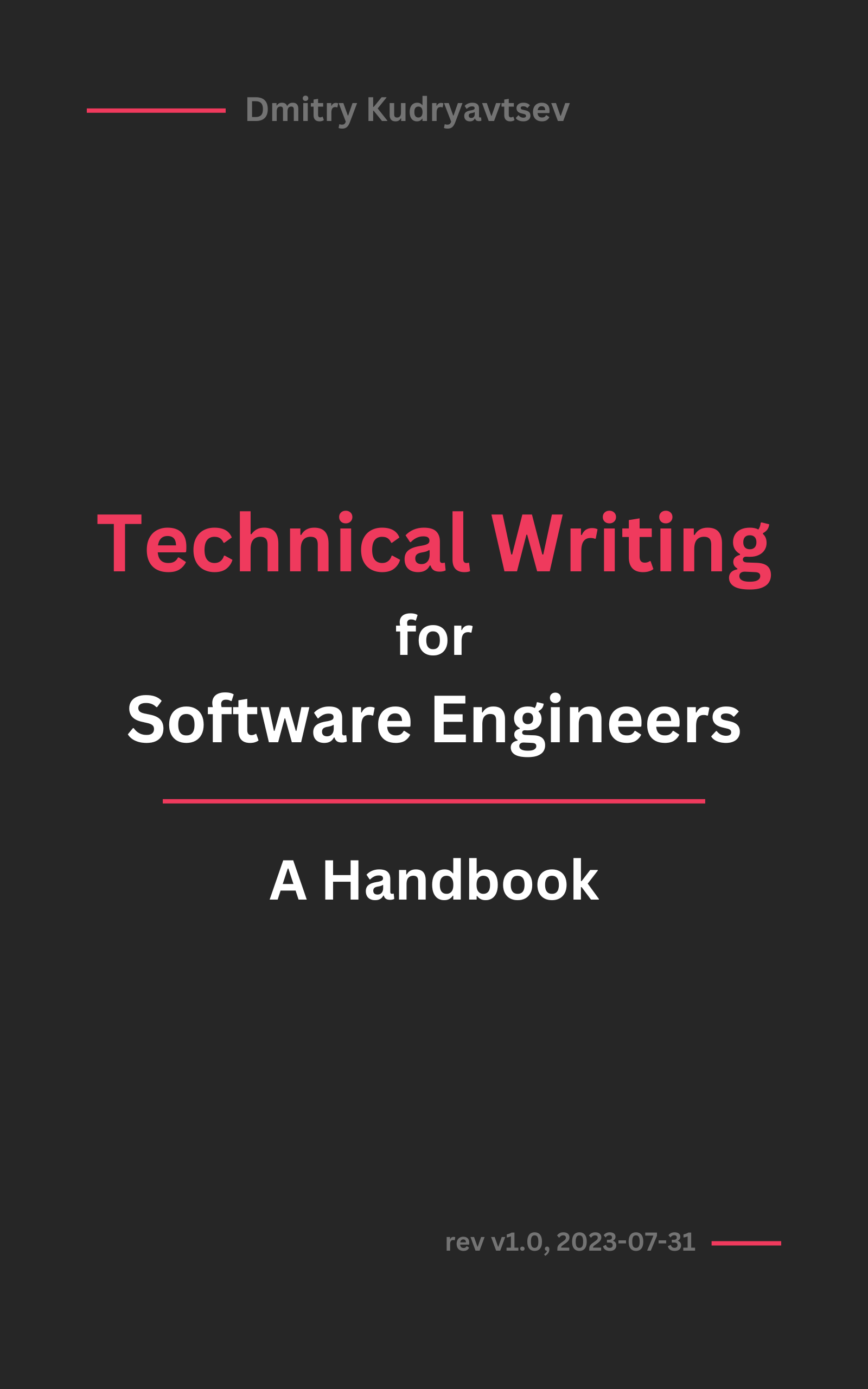 Technical Writing for Software Engineers - Book Cover